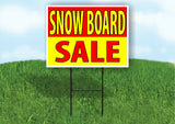 SNOW BOARD SALE RED YELLOW Plastic Yard Sign ROAD SIGN with Stand