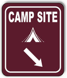 CAMP SITE DIRECTIONAL ARROW TRAIL 8 Variations Metal Aluminum composite sign