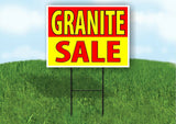 Granite SALE RED YELLOW Plastic Yard Sign ROAD SIGN with Stand