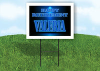 VALERIA RETIREMENT BLUE 18 in x 24 in Yard Sign Road Sign with Stand