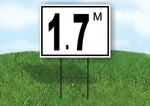 1.7 m pool depth black white 18inx24in Yard Road Sign w/ Stand