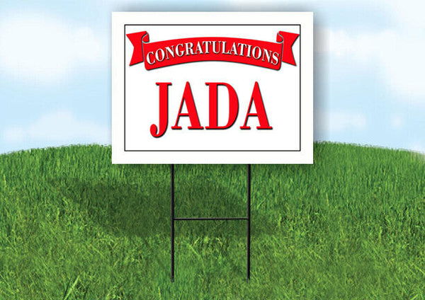 JADA CONGRATULATIONS RED BANNER 18in x 24in Yard sign with Stand
