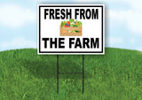 FRESH FROM THE FARM BLACK BORDER Yard Sign Road with Stand LAWN SIGN