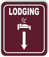 LODGING DIRECTIONAL ARROW TRAIL 8 Variations Metal Aluminum composite sign