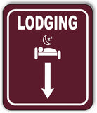 LODGING DIRECTIONAL ARROW TRAIL 8 Variations Metal Aluminum composite sign