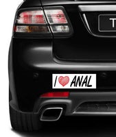 Set of 4 prank magnetic bumper stickers magnets funny hilarious I love gay porn