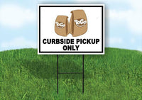 TOGO CURBSIDE PICKUP ONLY BLACK Yard Sign Road with Stand LAWN SIGN