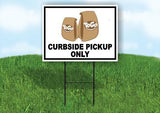TOGO CURBSIDE PICKUP ONLY BLACK Yard Sign Road with Stand LAWN SIGN