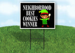 NEIGHBORHOOD BEST COOKIES WINNER Yard Sign with Stand LAWN SIGN