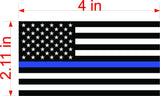SET OF 3 Thin Blue Line American Police Flag Car MAGNET Magnetic Bumper Sticker
