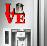 Australian Shepard Love Park Cute Dog Fridge Refrigerator Car Magnet