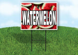 WATERMELON WITH WHITE LETTERS WATERMELON Plastic Yard Sign ROAD SIGN with Stand