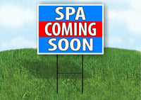 SPA SHOP COMING SOON BLUE Yard Sign Road with Stand LAWN SIGN