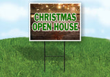 CHRISTMAS OPEN HOUSE Yard Sign with Stand LAWN SIGN