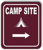 CAMP SITE DIRECTIONAL ARROW TRAIL 8 Variations Metal Aluminum composite sign