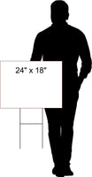 LOT K BLACK WHITE Yard Sign with Stand LAWN SIGN