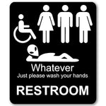 funny bathroom sign 8 1/2 X 10 RESTROOM SIGN Aluminum NEW An alien men women