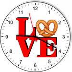 I Love Pretzels Love Park Funny Kitchen Living room Wall Clock