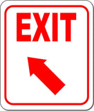 EXIT DIRECTIONAL RED 8 Arrow Variations Metal Aluminum composite sign
