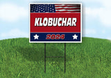 KLOBUCHAR FLAG RED 2024 18inx24in Yard Road Sign w/ Stand