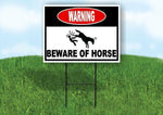 Warning BEWARE OF HORSE Yard Sign Road with Stand LAWN SIGN