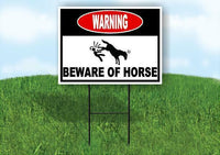 Warning BEWARE OF HORSE Yard Sign Road with Stand LAWN SIGN