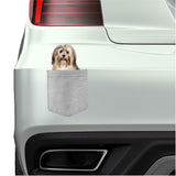 Havanese Dog in pocket Fridge Car Magnet Bumper Sticker App size 4"x7"