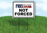 FREEDOM NOT FORCE Yard Sign with Stand LAWN SIGN