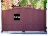 1000 Bay Garage Door Plate Field Lane Gate  BLACK  Aluminum Composite Sign