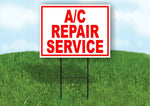 A C Repair Service RED Yard Sign Road with Stand LAWN SIGN