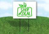 SHOP LOCAL Plastic Yard Sign ROAD SIGN with Stand