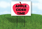 APPLE CIDER TIME APPLE Yard Sign with Stand LAWN SIGN