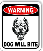 Warning Vicious dog will bite  Aluminum Composite Sign