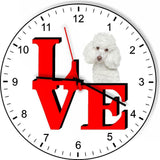 Poodle Cute Puppy Dog kitchen living room Wall Clock