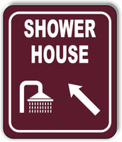 SHOWER HOUSE DIRECTIONAL ARROW TRAIL 8 Variations Metal Aluminum composite sign