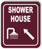 SHOWER HOUSE DIRECTIONAL ARROW TRAIL 8 Variations Metal Aluminum composite sign