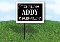 ADDY CONGRATULATIONS GRADUATE 18 in x 24 in Yard Sign Road Sign with Stand