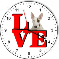 Bull Terrier Park Cute Puppy Dog kitchen living room Wall Clock