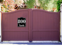800 Yards Distance Marker Running Race  Marathon BLACK  Aluminum Composite Sign
