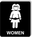Funny superhero women bathroom restroom metal sign business restaurant daycare