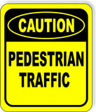 CAUTION Pedestrian Traffic METAL Aluminum Composite OSHA SAFETY Sign
