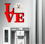 Bichon Frises Dog Love Park Cute Dog Fridge Refrigerator Car Magnet