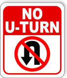 No U-Turn Symbol  metal Aluminum composite outdoor sign long-lasting