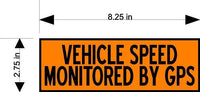 SET 3 Vehicle Speed Monitored by GPS Car MAGNET Magnetic Bumper Sticker orange