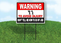 warning to avoid injury auto cook Yard Sign Road with Stand LAWN SIGN