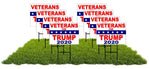 8 Pack Veterans for trump 2020 Donald Trump POLITICAL Yard Sign ROAD SIGN with s