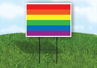PRIDE FLAG Yard Sign Road with Stand LAWN POSTER