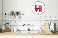 I Love Doughnuts Love Park Funny Kitchen Living room Wall Clock