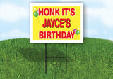 JAYCE'S HONK ITS BIRTHDAY 18 in x 24 in Yard Sign Road Sign with Stand