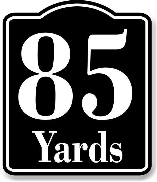 85 Yards Distance Marker Running Race  Marathon BLACK  Aluminum Composite Sign
